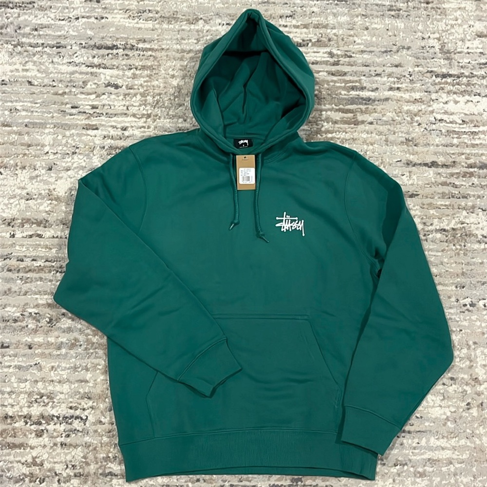 Stussy Teal Green Pullover Hoodie